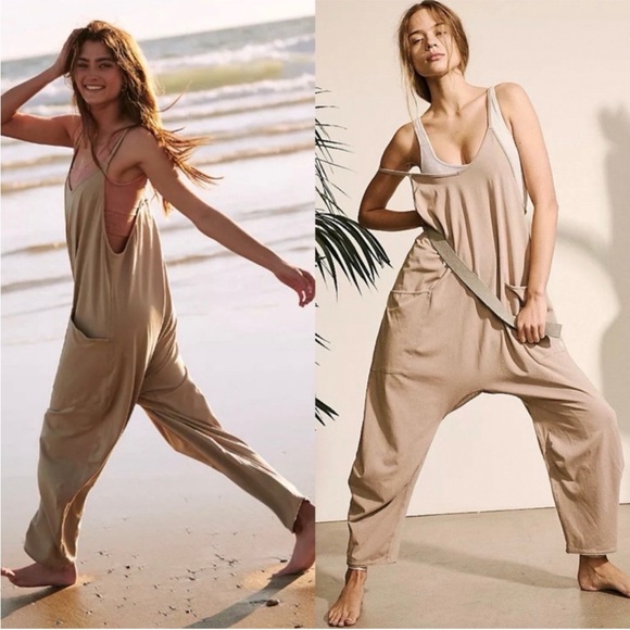 FP Movement by Free People Pants - Free People Movement x Hatch Hot Shot Onesie Mocha Latte Sz XS, SM $80Retail NWT